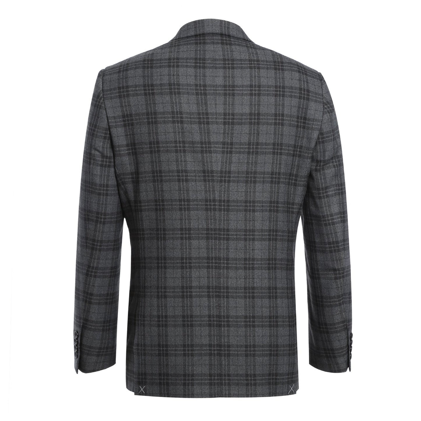 294-15 Men's Slim Fit Checked Suits - Image 3
