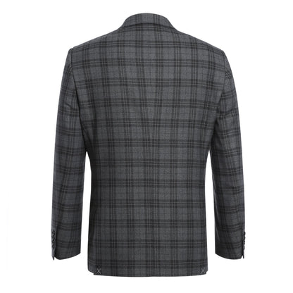 294-15 Men's Slim Fit Checked Suits - Image 3