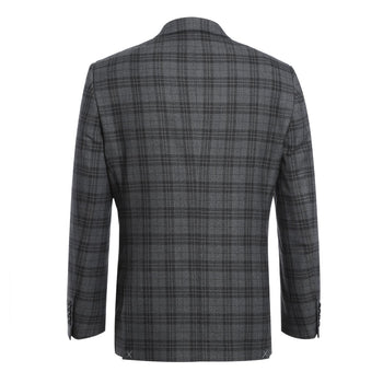 294-15 Men's Slim Fit Checked Suits - Image 3