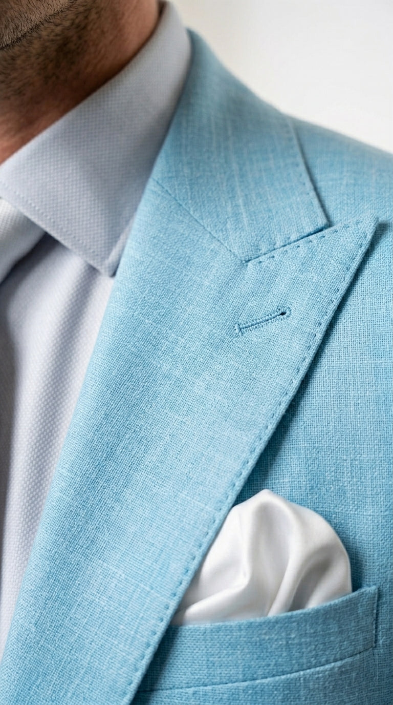 Men’s Turquoise Light blue Suit, Vested Formal Dress Suit for Weddings, Prom, Summer Parties, and Special Occasions in Aqua Blue Color By Rossiman Modern Fit