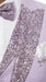 Men’s Lilac Suit with Silver Glitter Sequin Lapel – Lilac and Silver Formal Tuxedo Suit for Prom, Wedding  Lavender Tuxedo