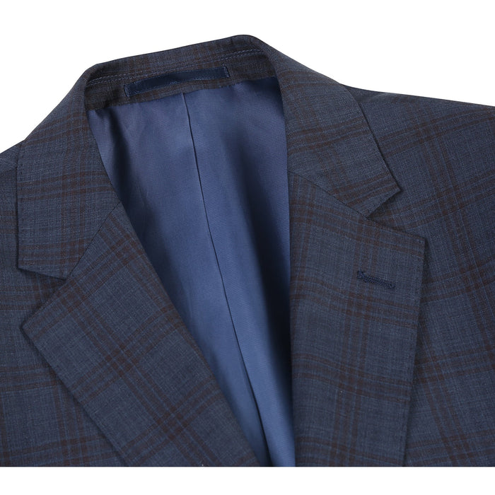 566-3 Men's Classic Fit Wool Suits - Image 4