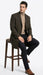 Men’s Brown Checkered Wool Overcoat – Long Winter Coat with Classic Plaid Pattern By Statement