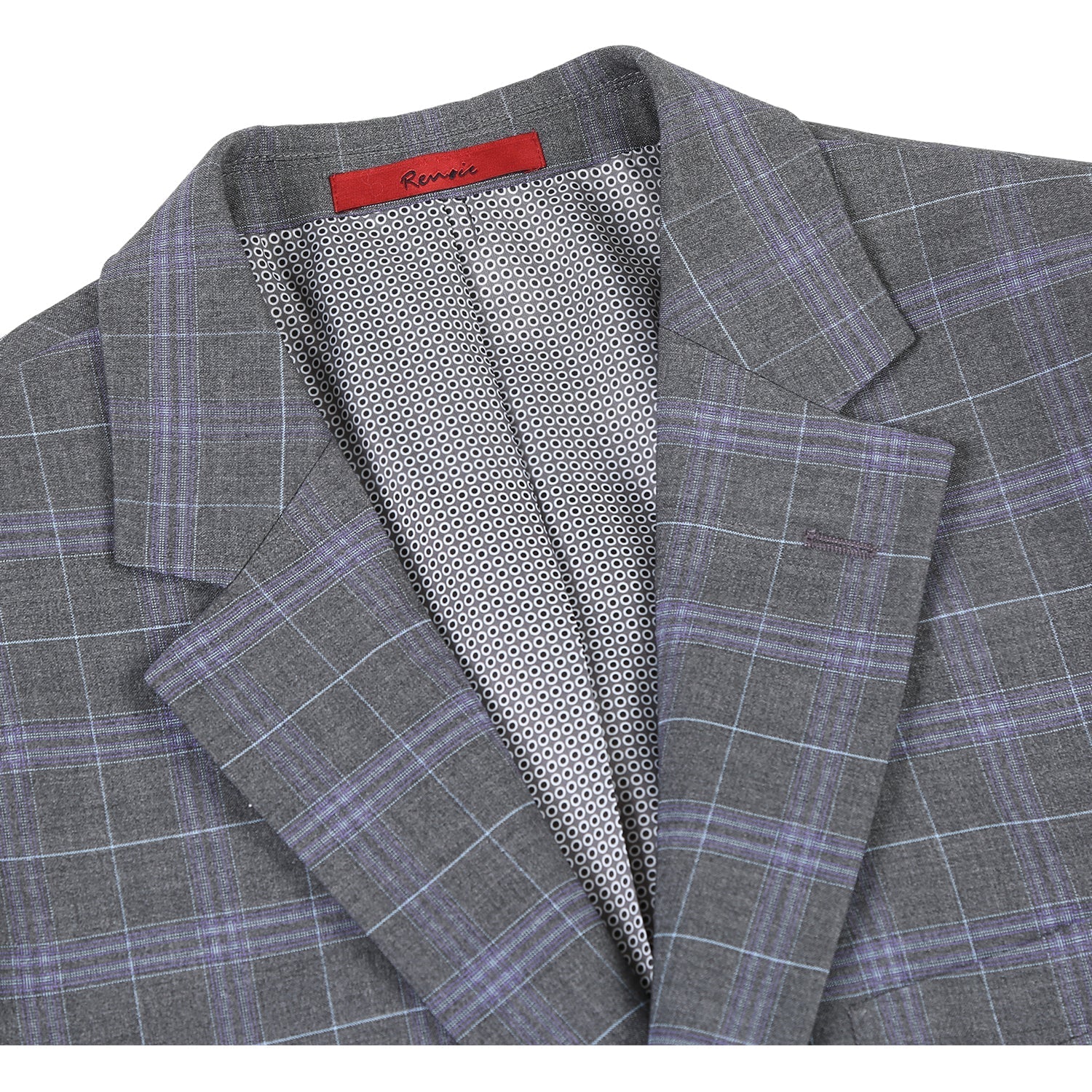 293-25 Men's Classic Fit Checked Suits - Image 4