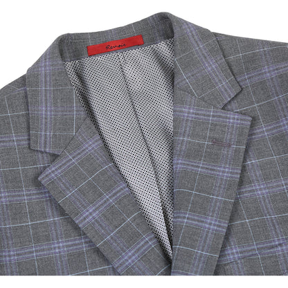 293-25 Men's Classic Fit Checked Suits - Image 4