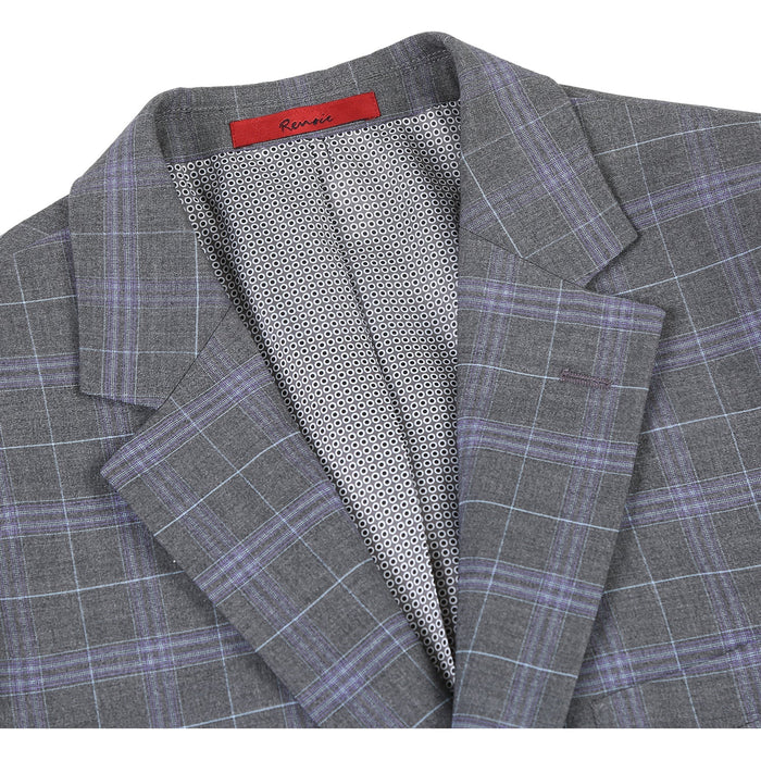 293-25 Men's Classic Fit Checked Suits - Image 4