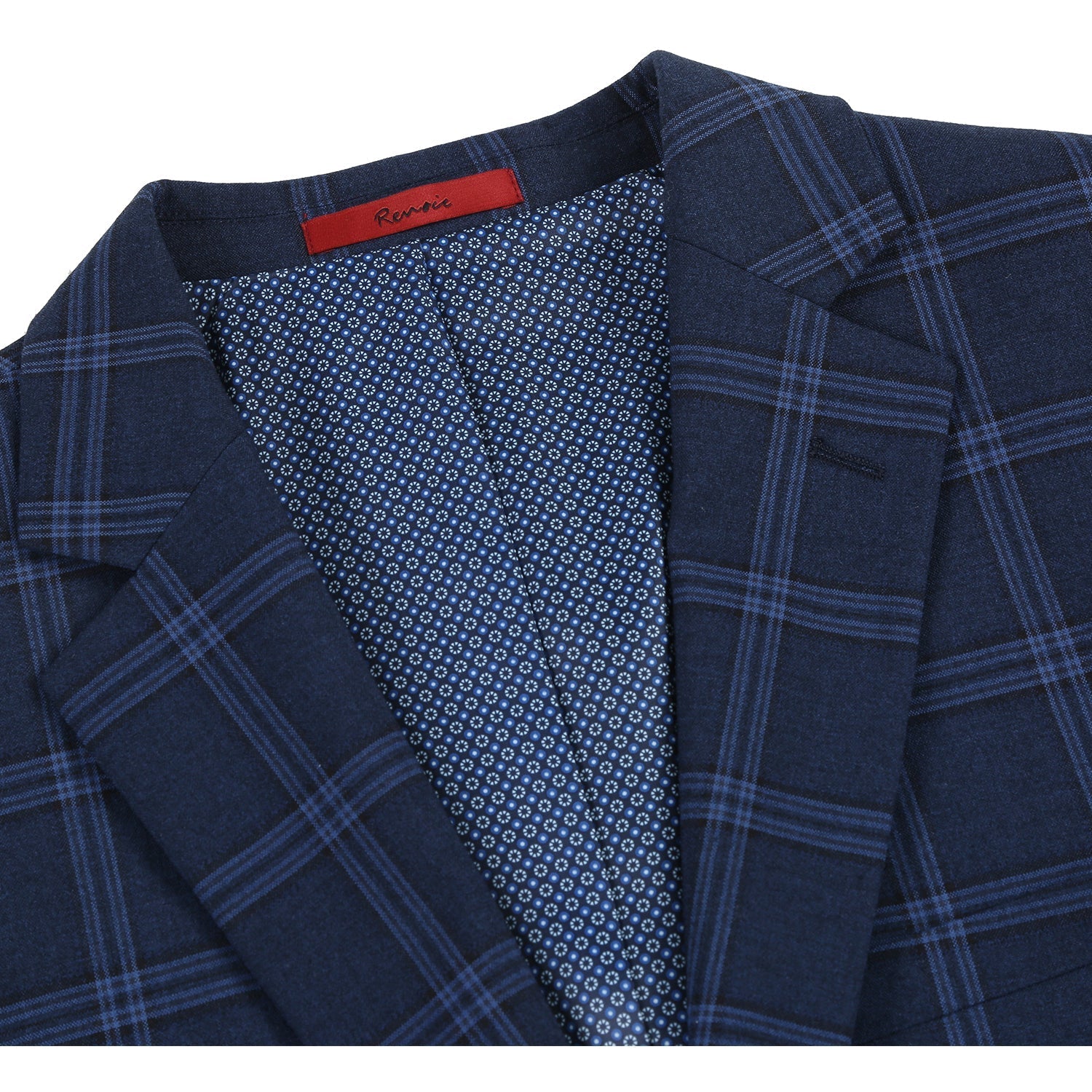 293-22 Men's Slim Fit Checked Suits - Image 4