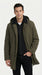 Mens Olive Brown Trench Coat Raincoat – Classic Water Resistant Long Coat with Zip and Button Closure for Business, Travel and Everyday Outerwear