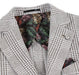 Half Canvas Slim Fit Blazer in Plaid Gray