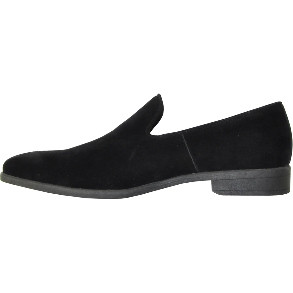 Bravo Mens Vegan Suede Wedding & Prom Slip On Loafer Dress Shoe in Black