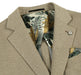 Half Canvas Slim Fit Blazer in Khaki