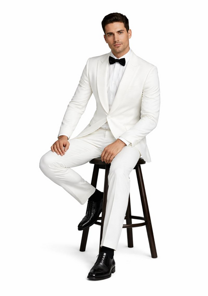 $500 Reg price Gorgio  White or Ivory Jacket with Shawl Lapel 1 button on sale online deal Fashion Tuxedo For Men - Image 4