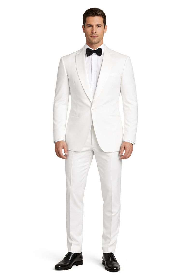 $500 Reg price Gorgio  White or Ivory Jacket with Shawl Lapel 1 button on sale online deal Fashion Tuxedo For Men - Image 6