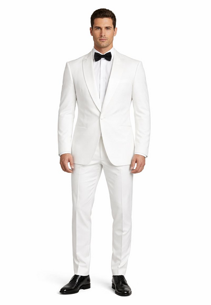 $500 Reg price Gorgio  White or Ivory Jacket with Shawl Lapel 1 button on sale online deal Fashion Tuxedo For Men - Image 6