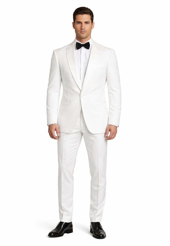 $500 Reg price Gorgio  White or Ivory Jacket with Shawl Lapel 1 button on sale online deal Fashion Tuxedo For Men - Image 6