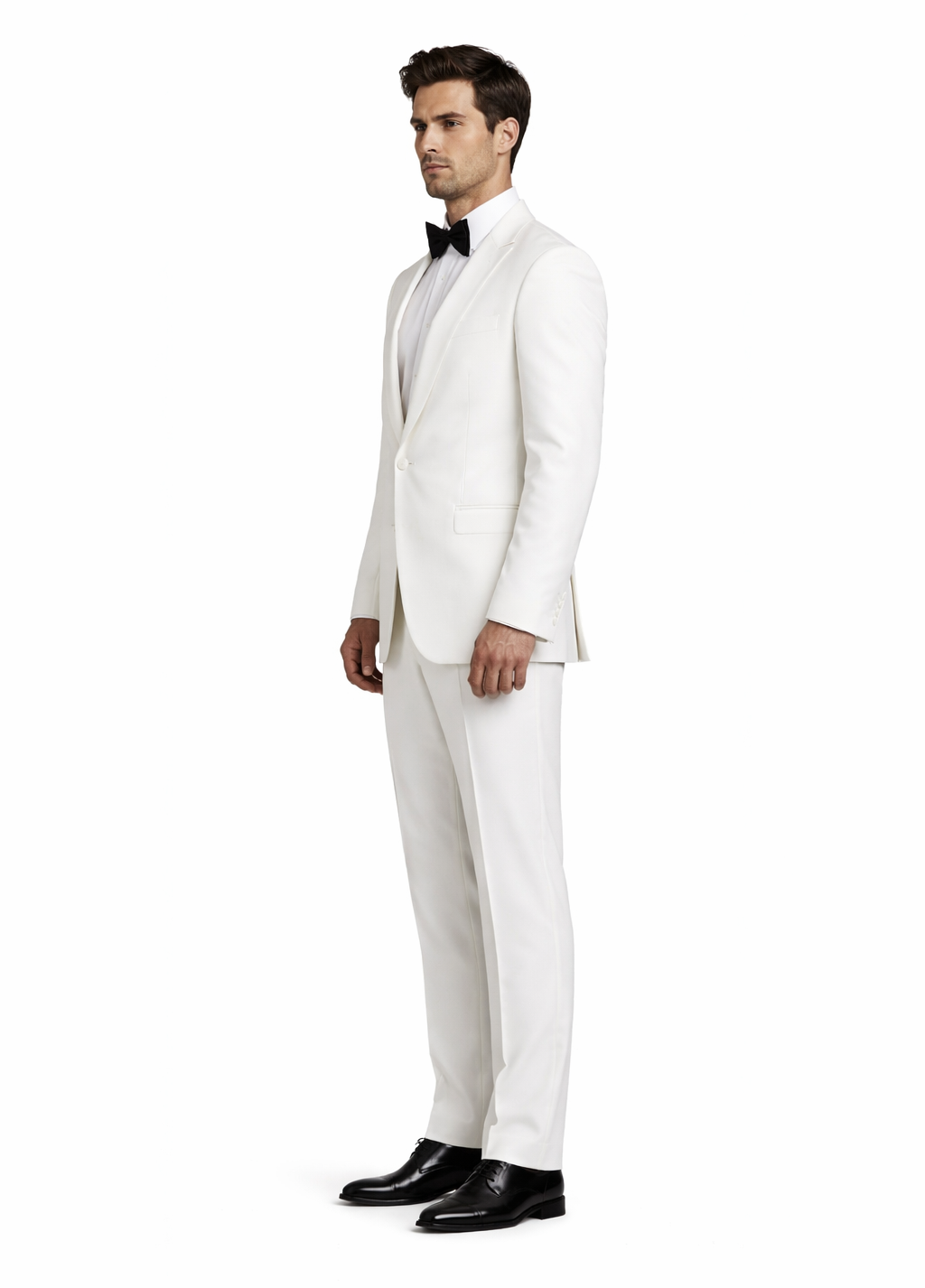 $500 Reg price Gorgio  White or Ivory Jacket with Shawl Lapel 1 button on sale online deal Fashion Tuxedo For Men - Image 4
