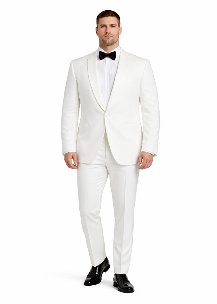 $500 Reg price Gorgio  White or Ivory Jacket with Shawl Lapel 1 button on sale online deal Fashion Tuxedo For Men - Image 6