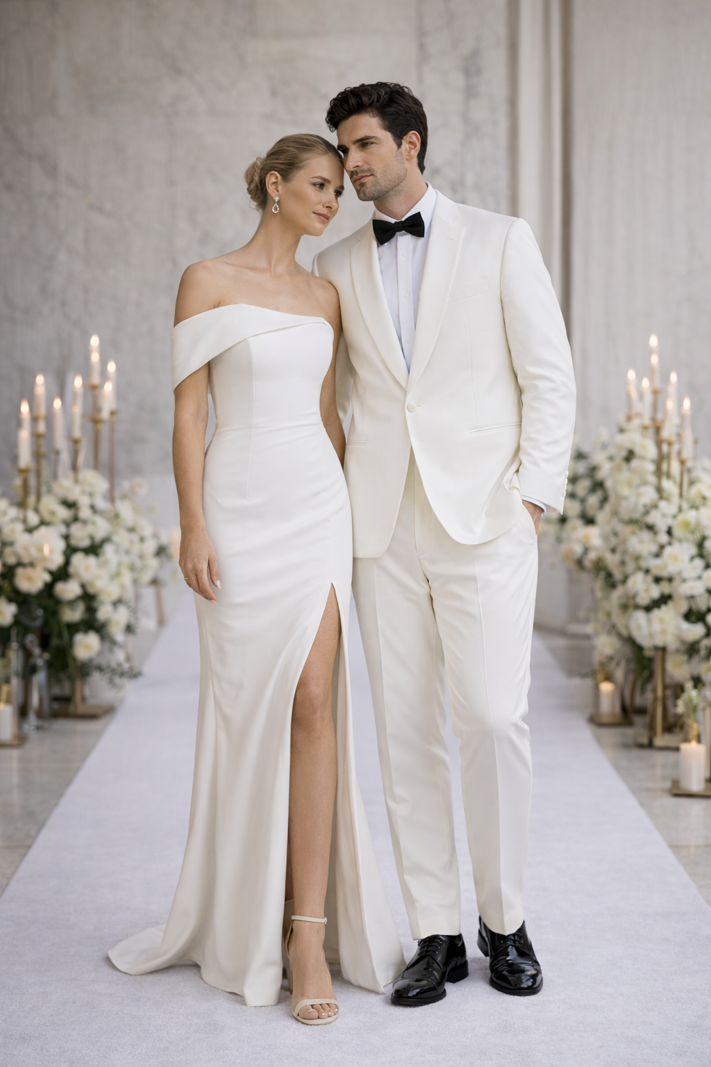 $500 Reg price Gorgio  White or Ivory Jacket with Shawl Lapel 1 button on sale online deal Fashion Tuxedo For Men - Image 8