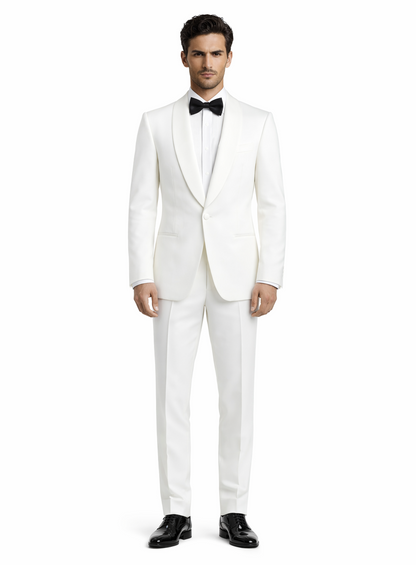 $500 Reg price Gorgio  White or Ivory Jacket with Shawl Lapel 1 button on sale online deal Fashion Tuxedo For Men