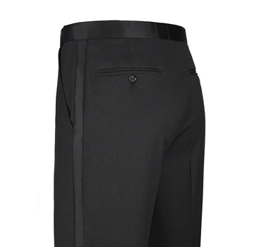 (38S, 42R) Classic Black Regular Fit 100% Wool Tuxedo Suit