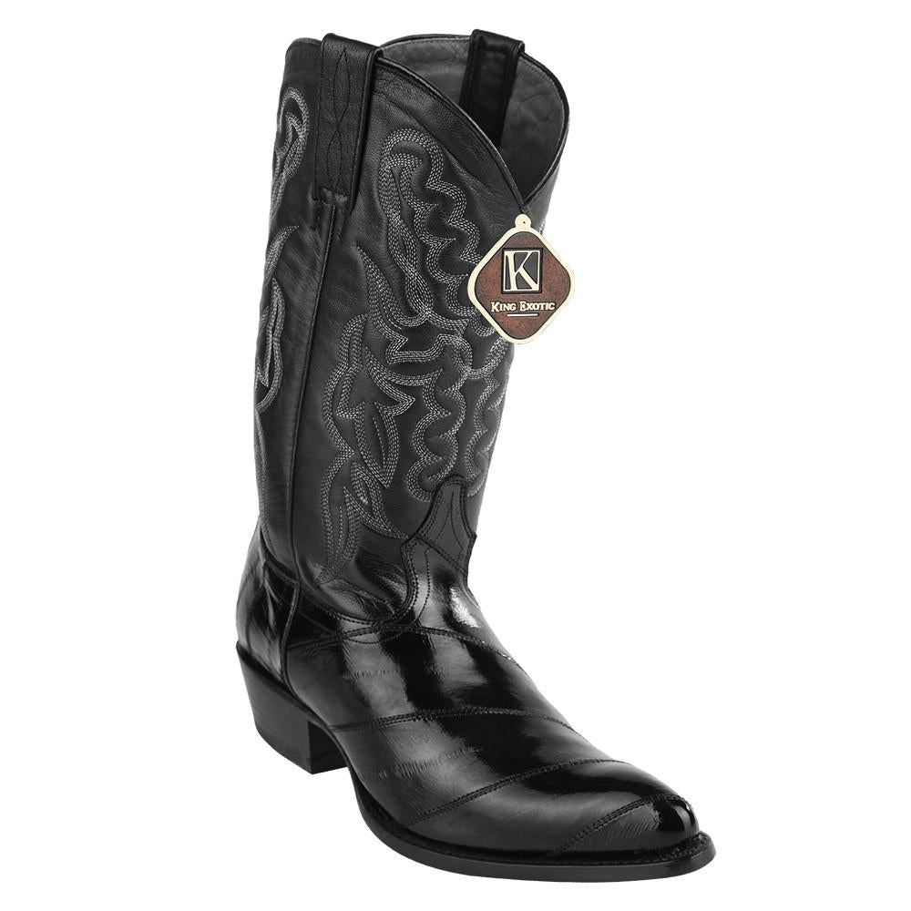 Mens Brown Eel Boots J-Toe main image 0
