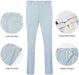 Mens Seersucker Pants - Summer Casual Pinstripe Modern Fit in Color Blue