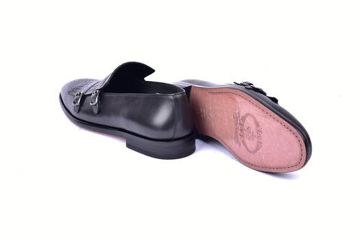 C0001902-5211 Kilt side buckle Loafer-Black - Image 3