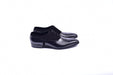 C0014041-5230 Plain toe lace up with suede vamp-Black