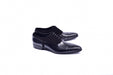 C0014041-5230 Plain toe lace up with suede vamp-Black