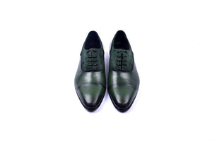 C0014040-5230 Plain toe lace up with suede vamp-Green - Image 2