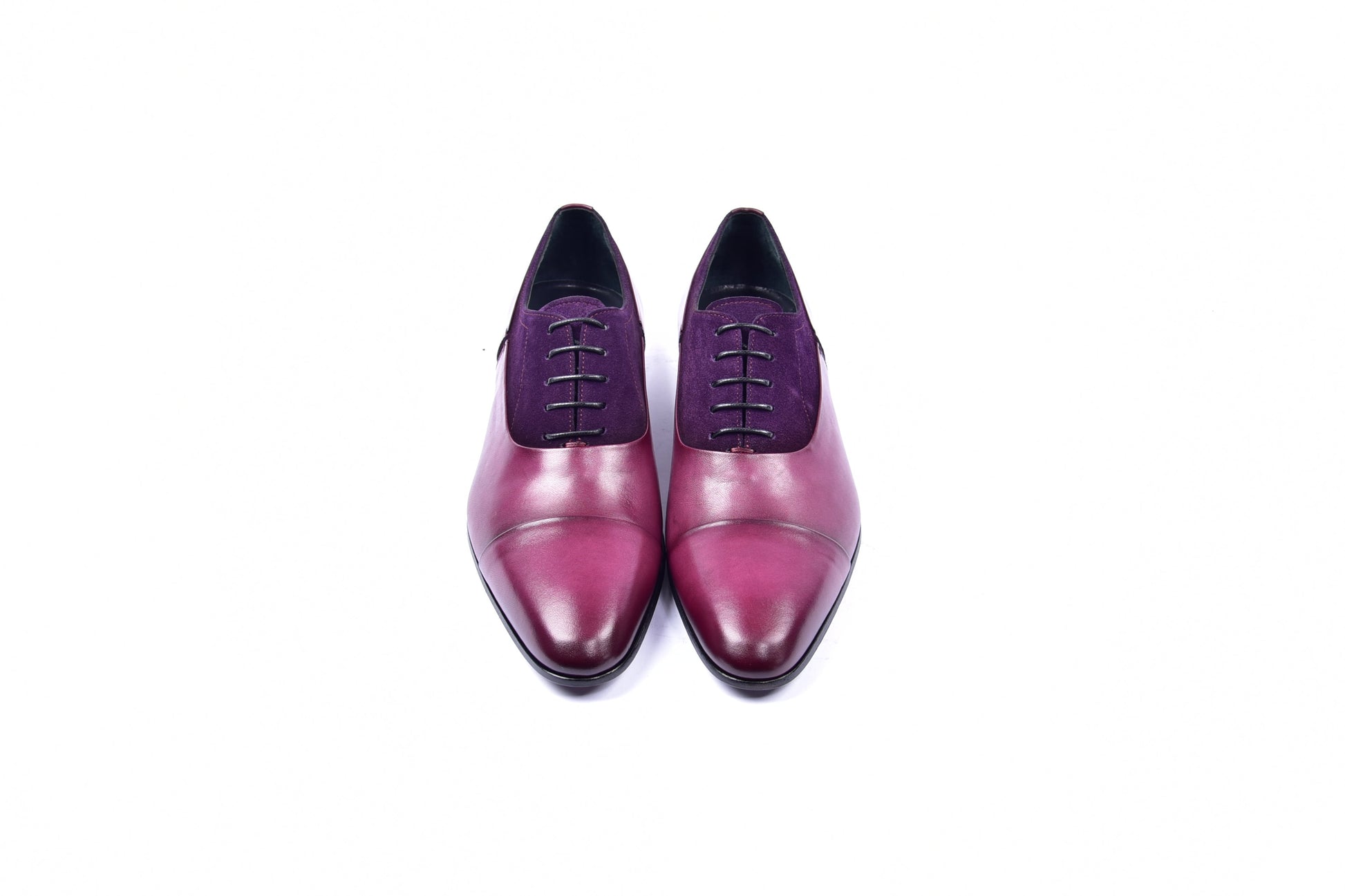 C0014042-5230 Plain toe lace up with suede vamp -Purple - Image 3