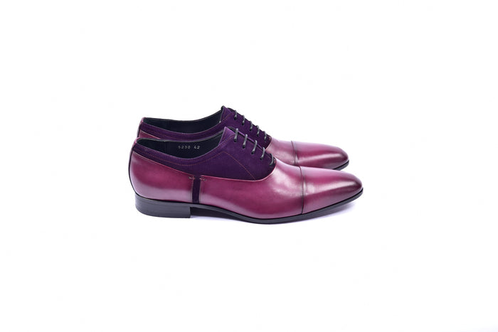 C0014042-5230 Plain toe lace up with suede vamp -Purple - Image 2