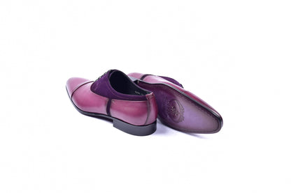 C0014042-5230 Plain toe lace up with suede vamp -Purple - Image 4