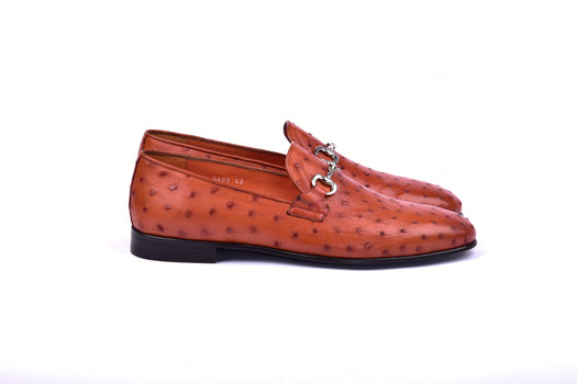 C02204-5405 Genuine Ostrich- Dark Orange - Image 2