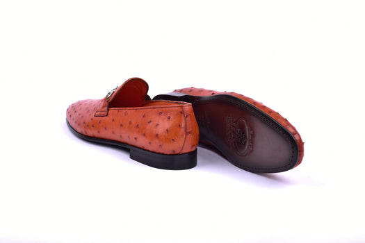 C02204-5405 Genuine Ostrich- Dark Orange - Image 3