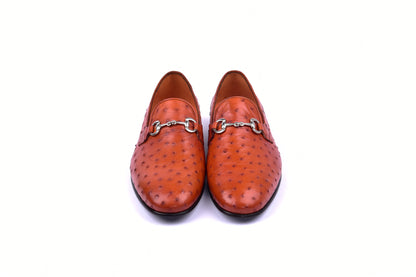 C02204-5405 Genuine Ostrich- Dark Orange - Image 4