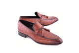 C0001112-5509 Tassel loafer with designed leather-Tan