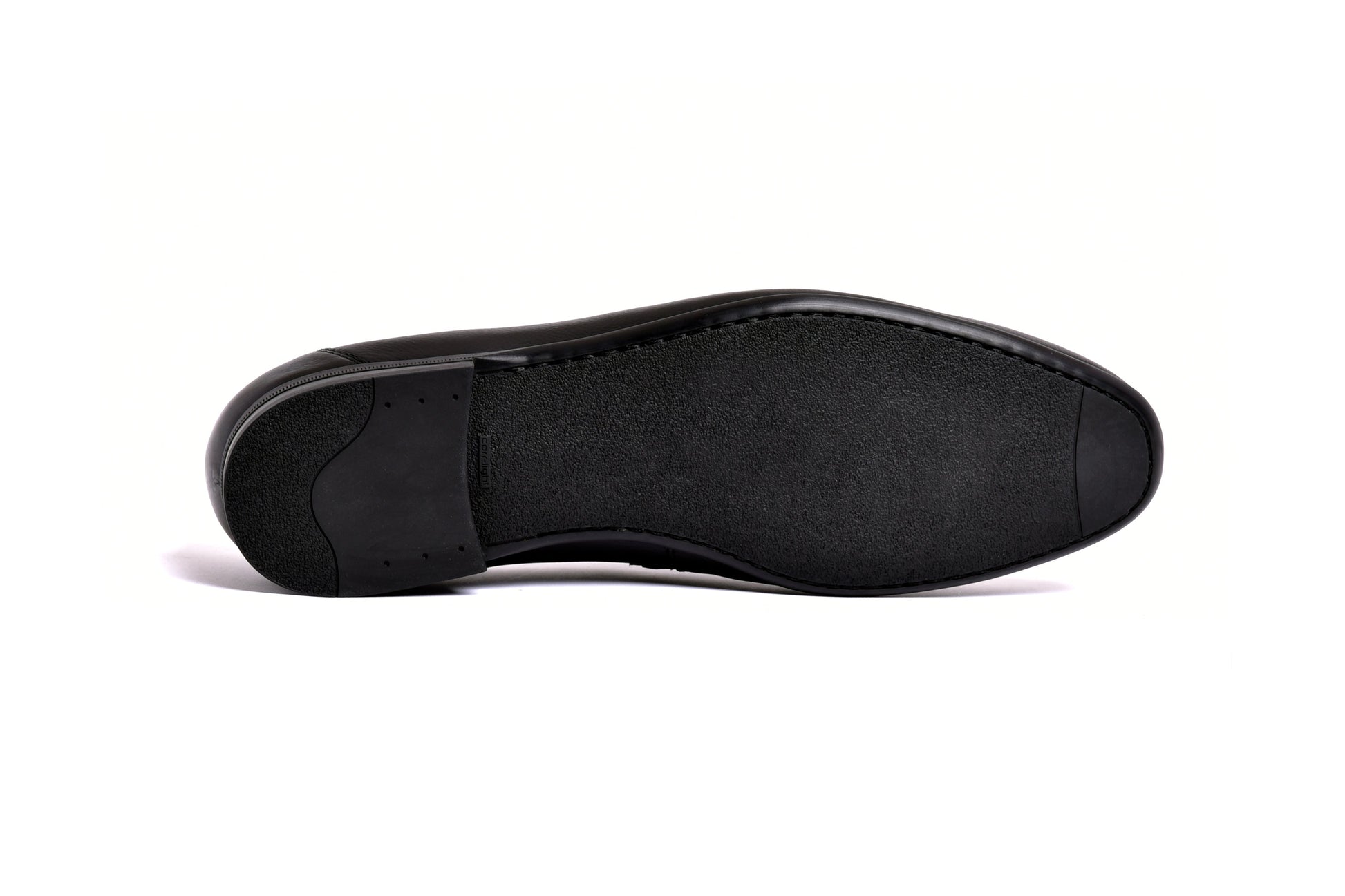 C160-5532 Deer skin Loafer- Black - Image 5