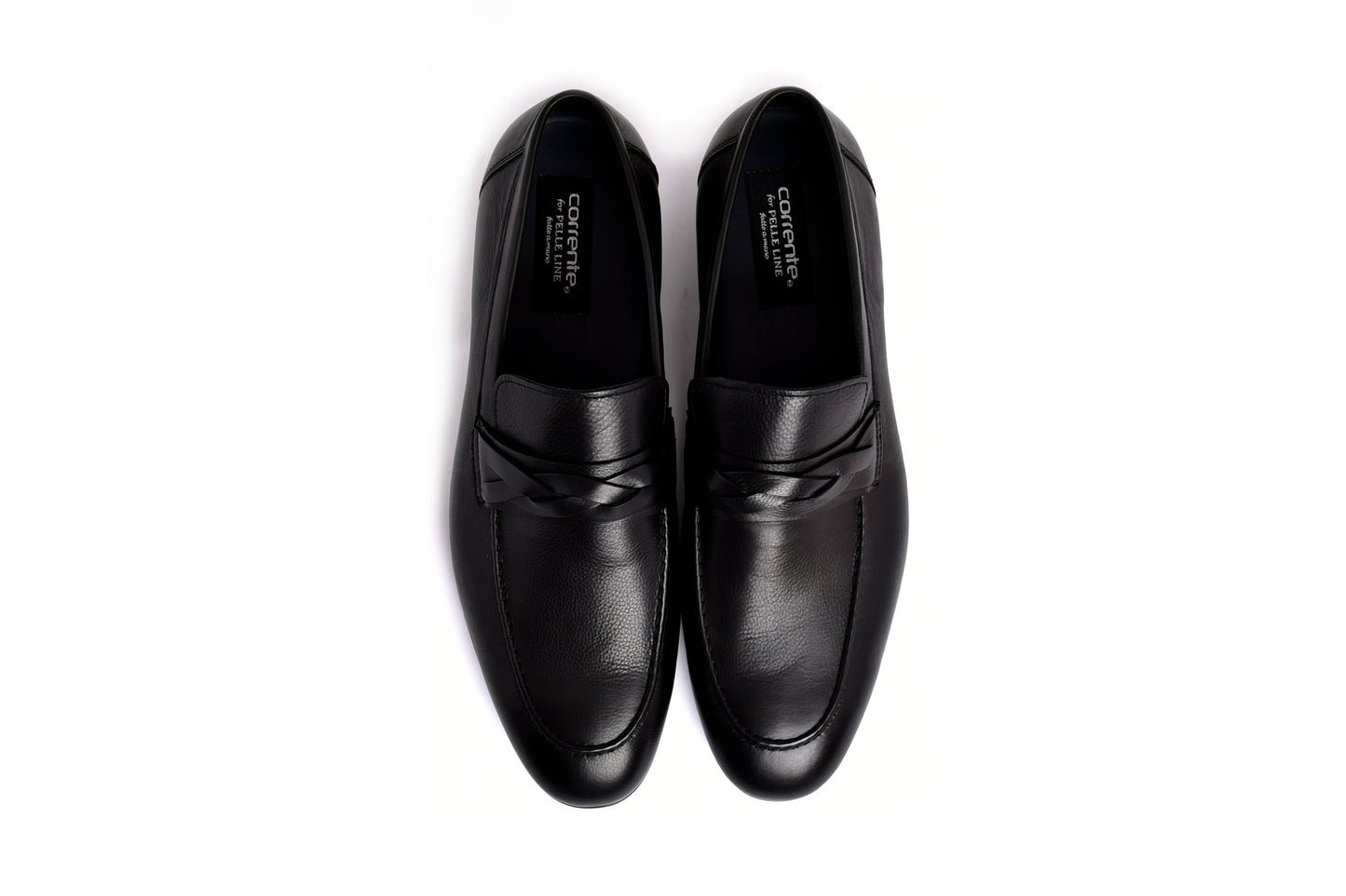 C160-5532 Deer skin Loafer- Black - Image 2