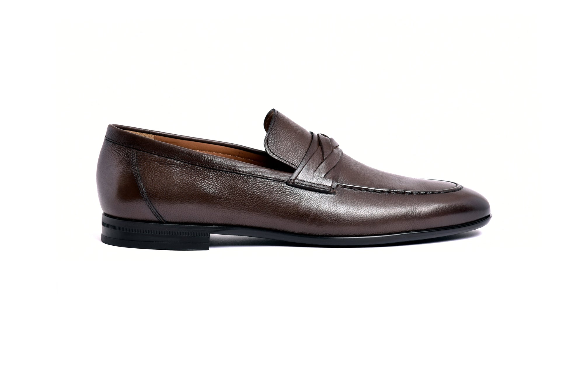 C161-5532 Deer skin Loafer- Brown - Image 4