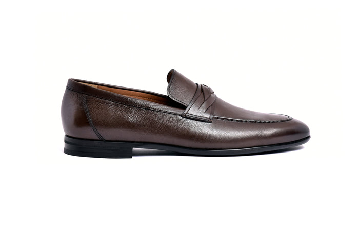 C161-5532 Deer skin Loafer- Brown - Image 4