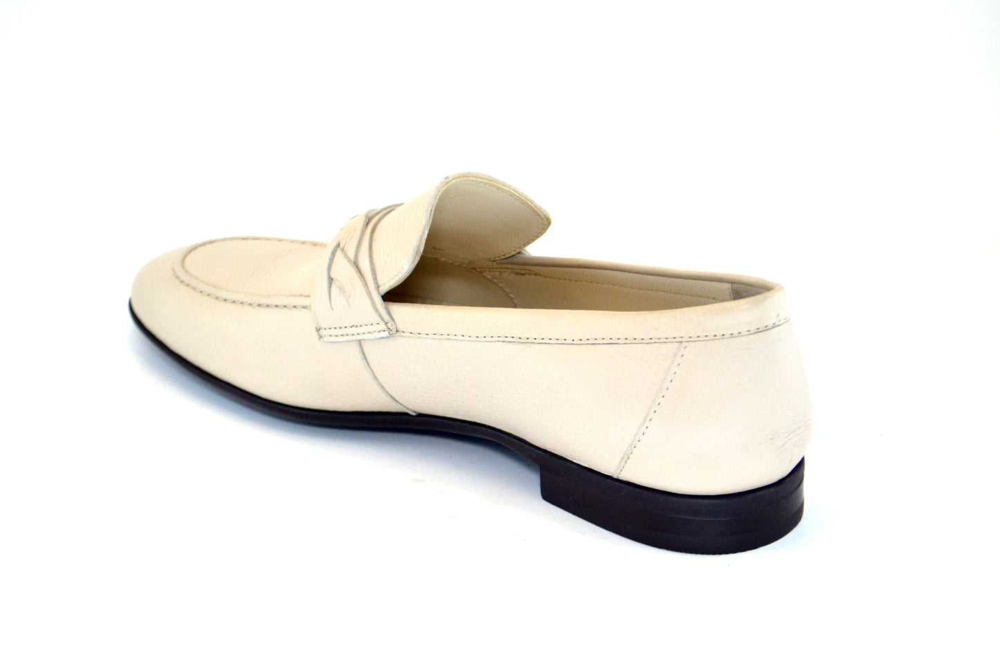 C162-5532 Full Deer skin Loafer- Beige - Image 2