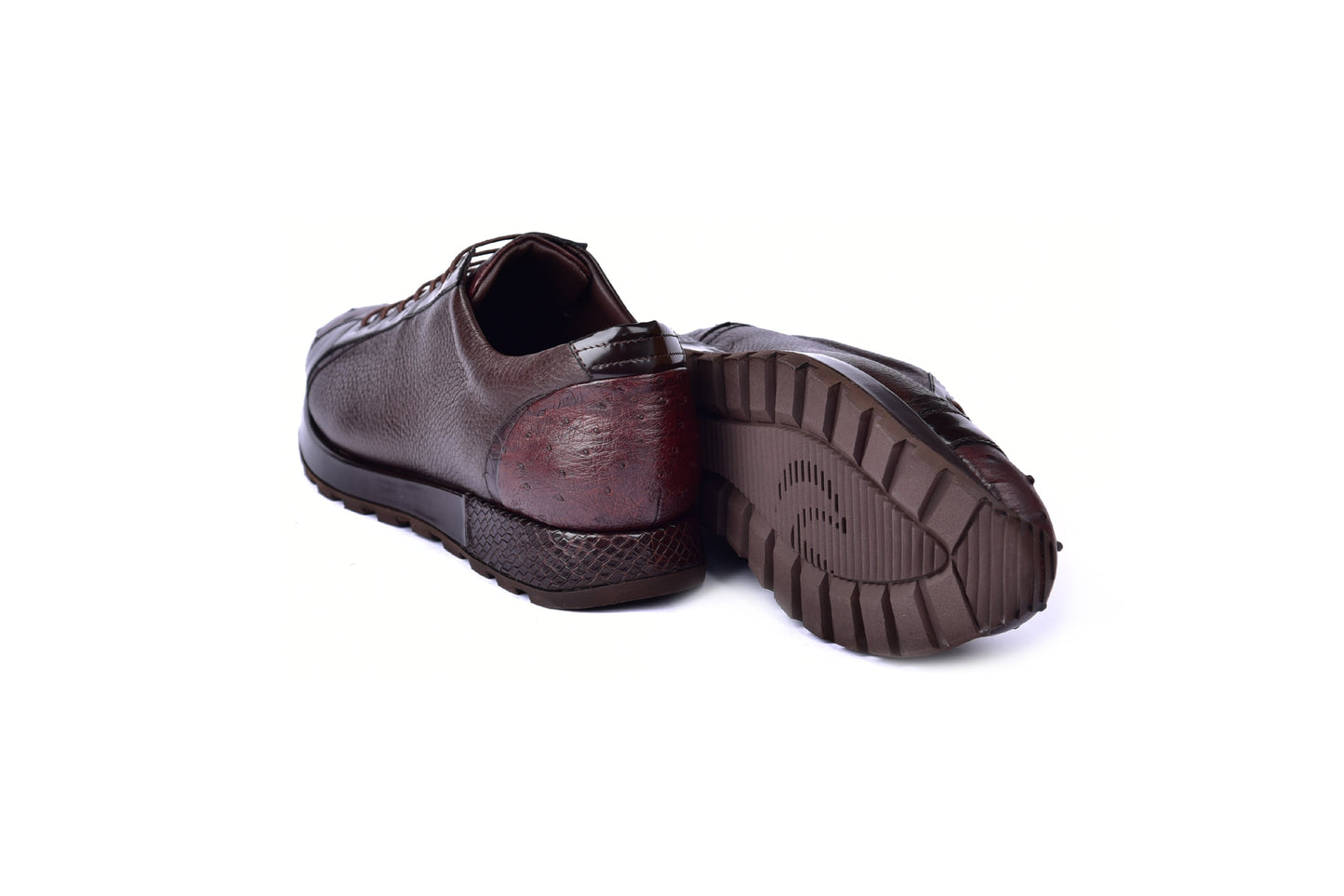 C0013043-5581 Genuine Ostrich Fashion Sneaker-Brown - Image 3