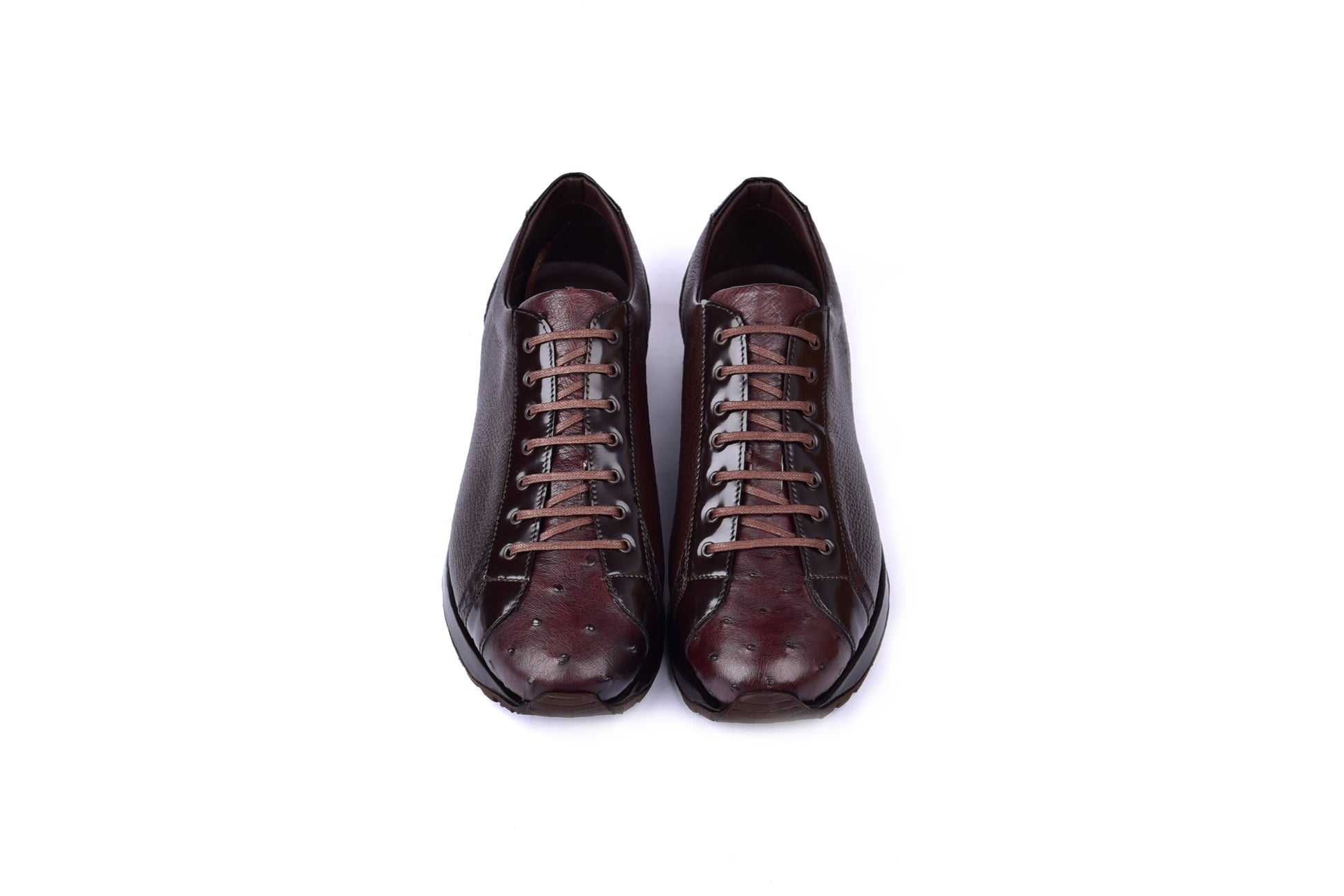 C0013043-5581 Genuine Ostrich Fashion Sneaker-Brown - Image 4