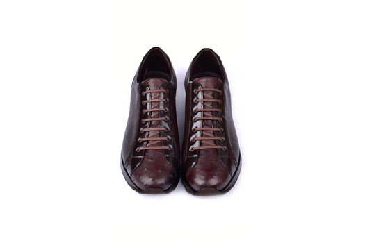 C0013043-5581 Genuine Ostrich Fashion Sneaker-Brown - Image 4
