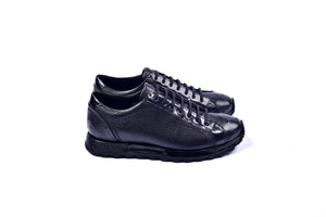 C001304-5581  Genuine Ostrich Fashion Sneaker- Black - Image 2