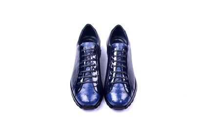 C0013042-5581  Genuine Ostrich Fashion Sneaker- Navy - Image 3
