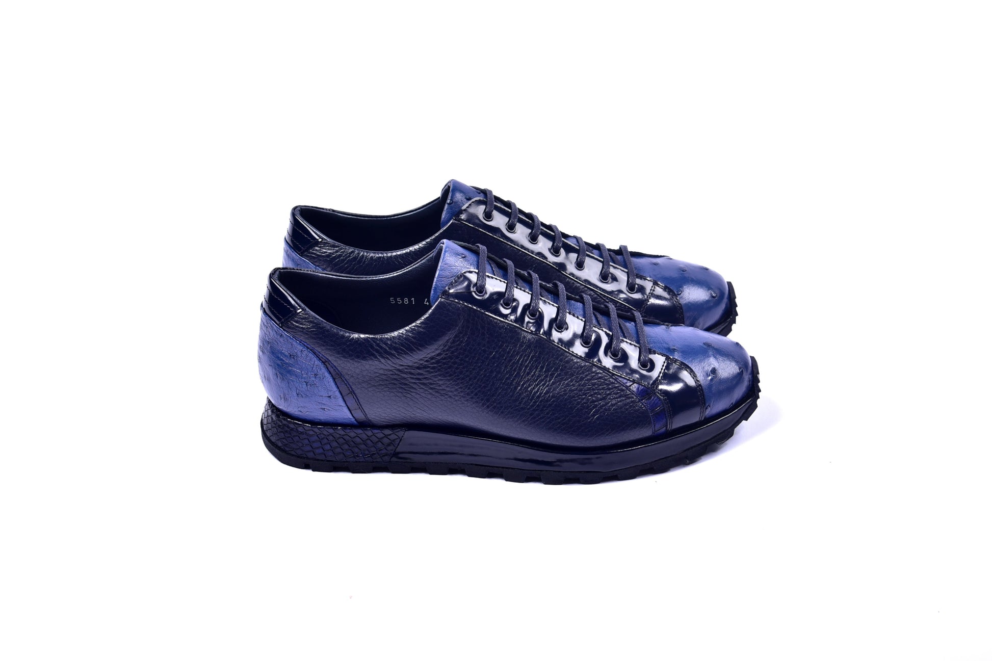 C0013042-5581  Genuine Ostrich Fashion Sneaker- Navy - Image 2