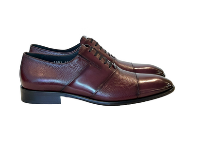 C0142-5691 Cap Toe Tie-less deer skin- Burgundy - Image 2