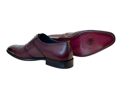C0142-5691 Cap Toe Tie-less deer skin- Burgundy - Image 3